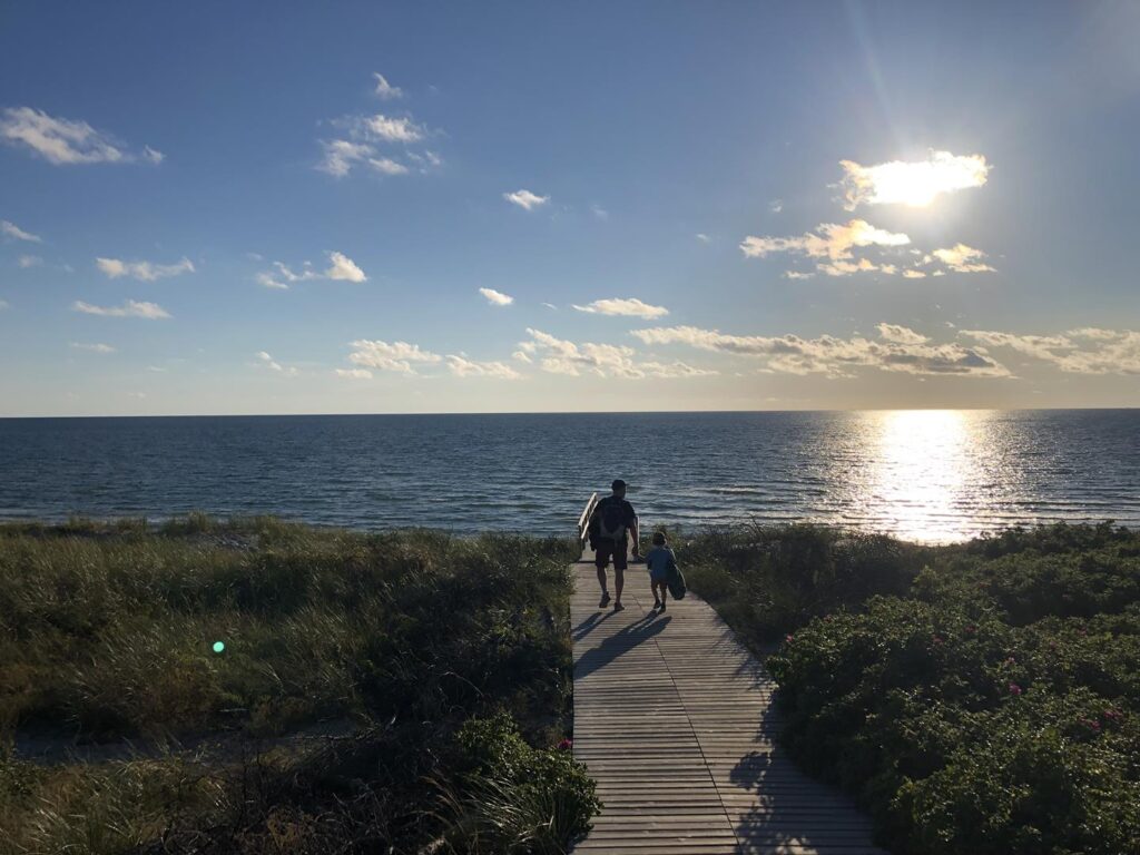 zachód słońca na mierzei kurońskiej