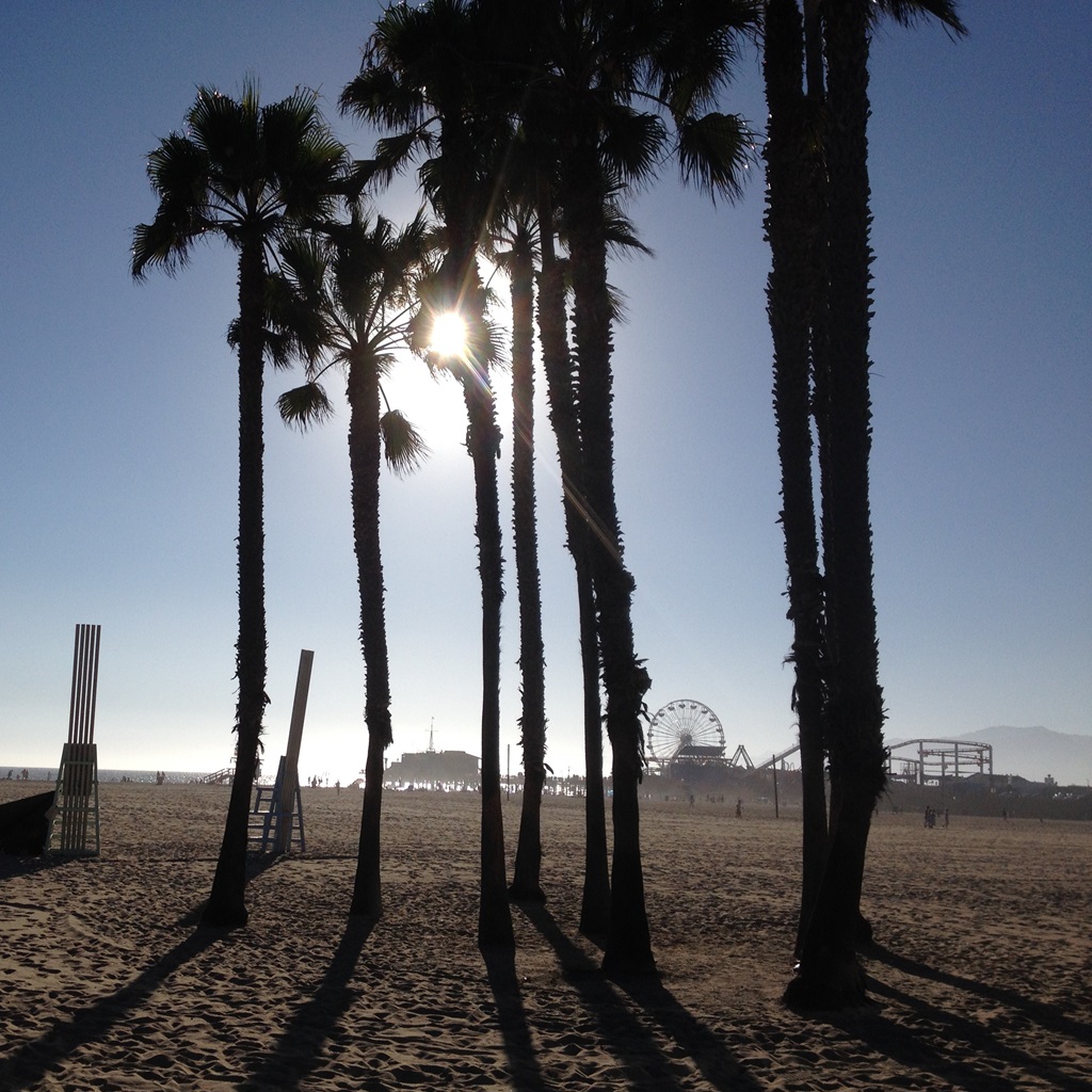 zachód słońca na Venice Beach